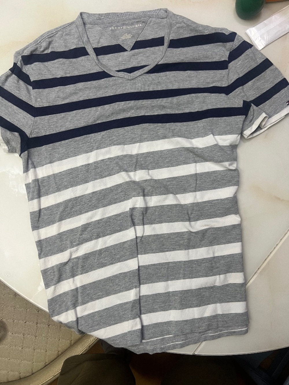 Tommy Hilfiger Striped V-Neck Tee